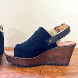 B.O.C. Noelle Wedge Sandal black suede 8